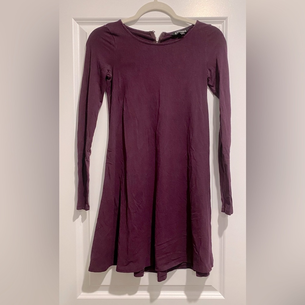 Express purple long sleeve dress